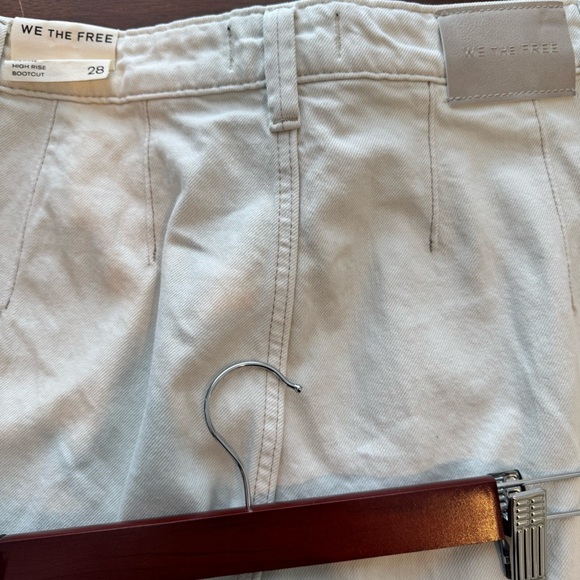 NWT We The Free Cerine High Rise Button Fly Bootcut Jeans Size 28 in Ecru - Picture 8 of 8